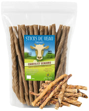 FRIANDISE POUR CHIEN Torsadés de veau - 100% Naturel FRANCE CROQUETTES