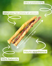FRIANDISE POUR CHIEN Torsadés de veau - 100% Naturel FRANCE CROQUETTES