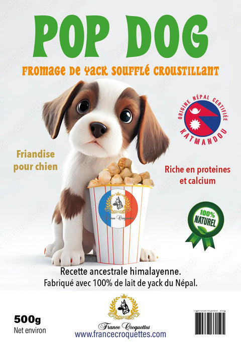 FRIANDISE POUR CHIEN POP DOG Fromage Yak Soufflé FRANCE CROQUETTES