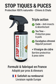 Stop tiques et Puces 100% Naturel 500ml